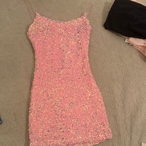 Pink Sequin Dress